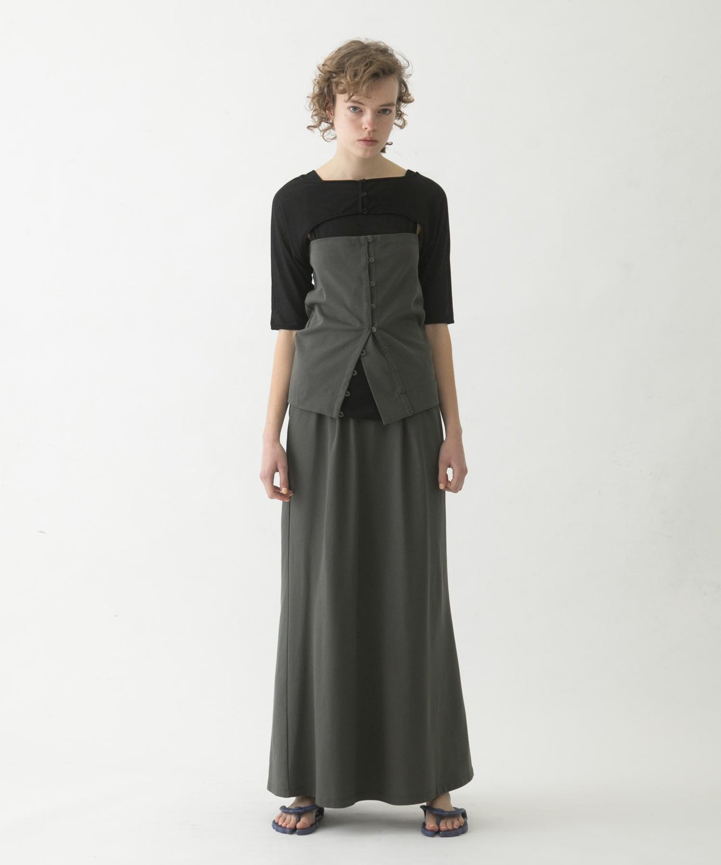 flare long skirt set