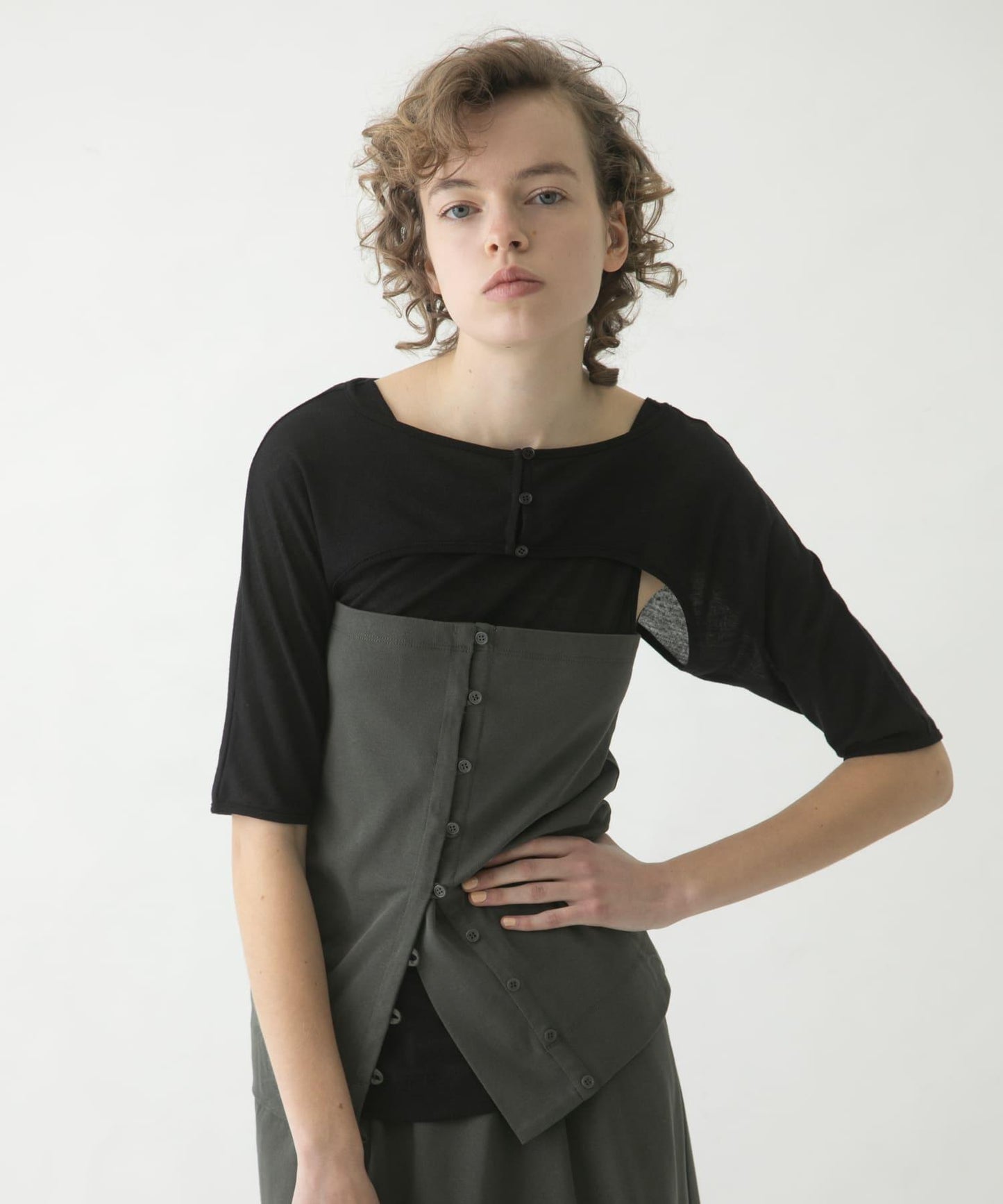 mix layered tee T恤