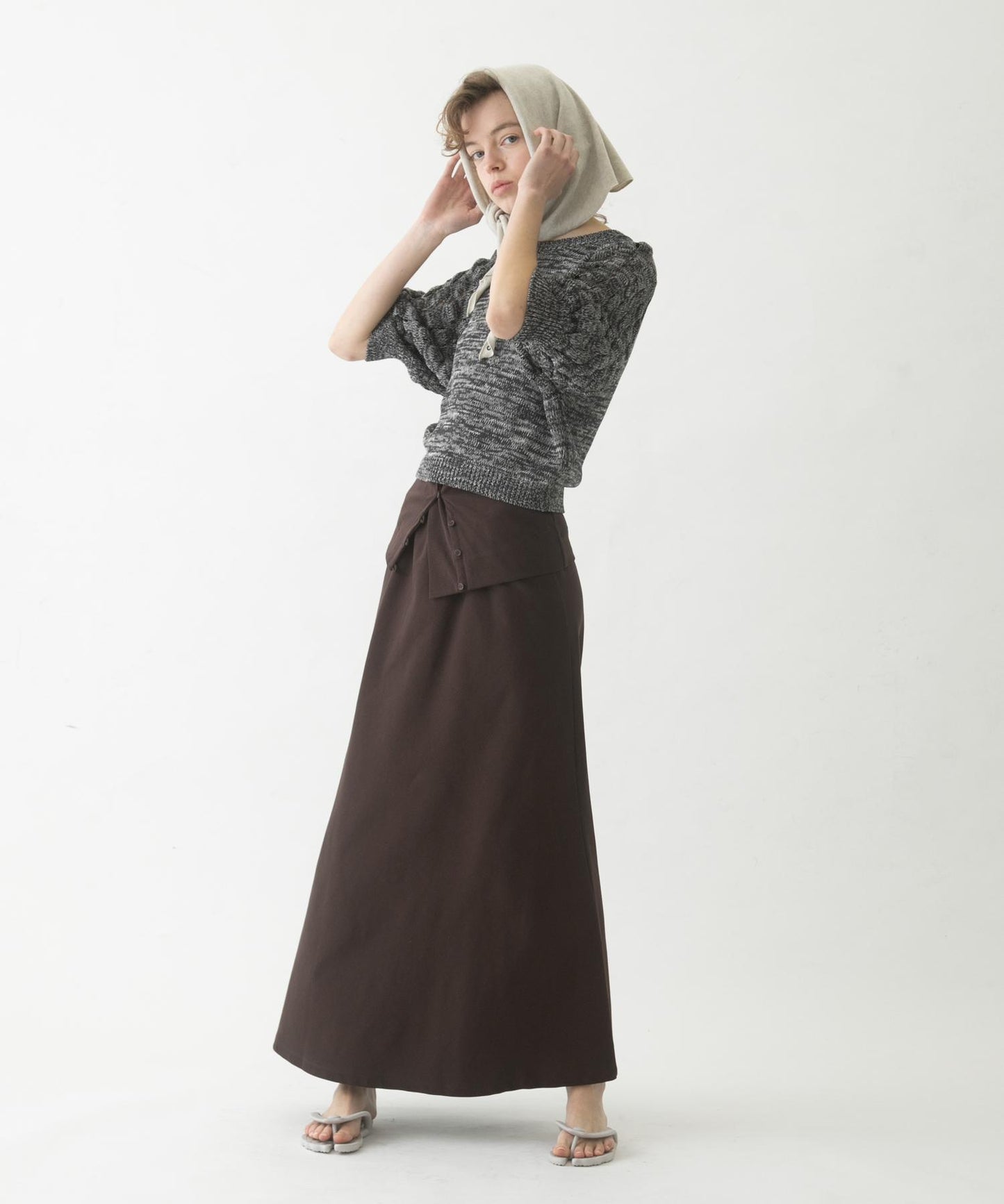 flare long skirt set
