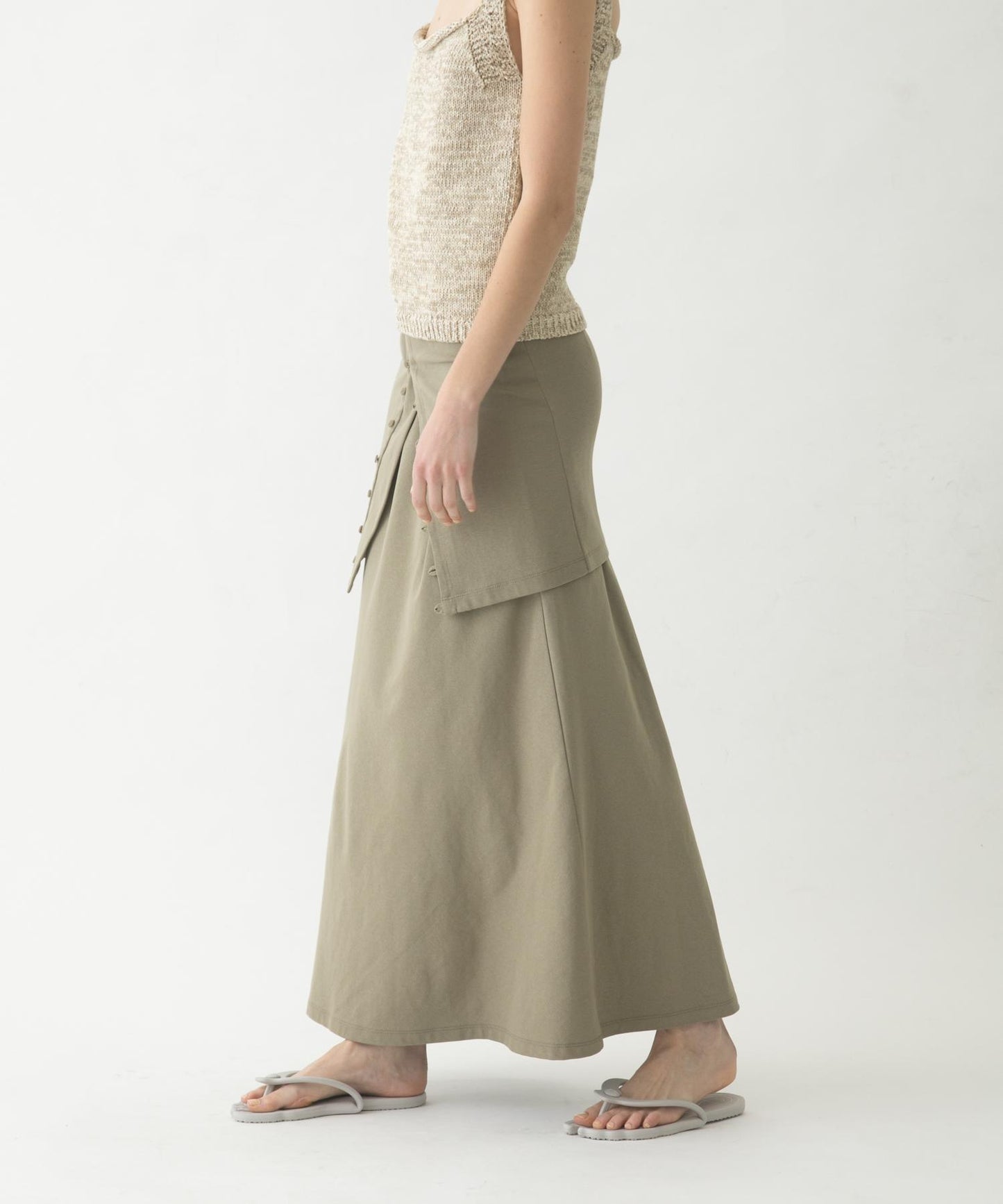 flare long skirt set