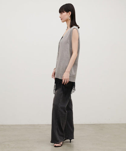 再生聚酯質感紐扣背心（線上）