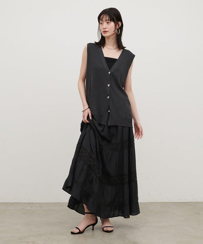 再生聚酯質感紐扣背心（線上）