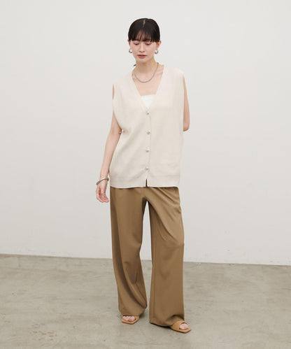 再生聚酯質感紐扣背心（線上）