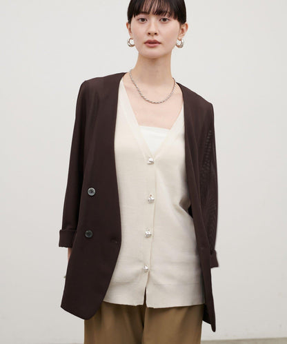 再生聚酯質感紐扣背心（線上）