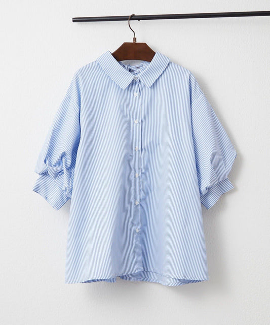 適合辦公室穿搭的 蓬鬆袖 襯衫