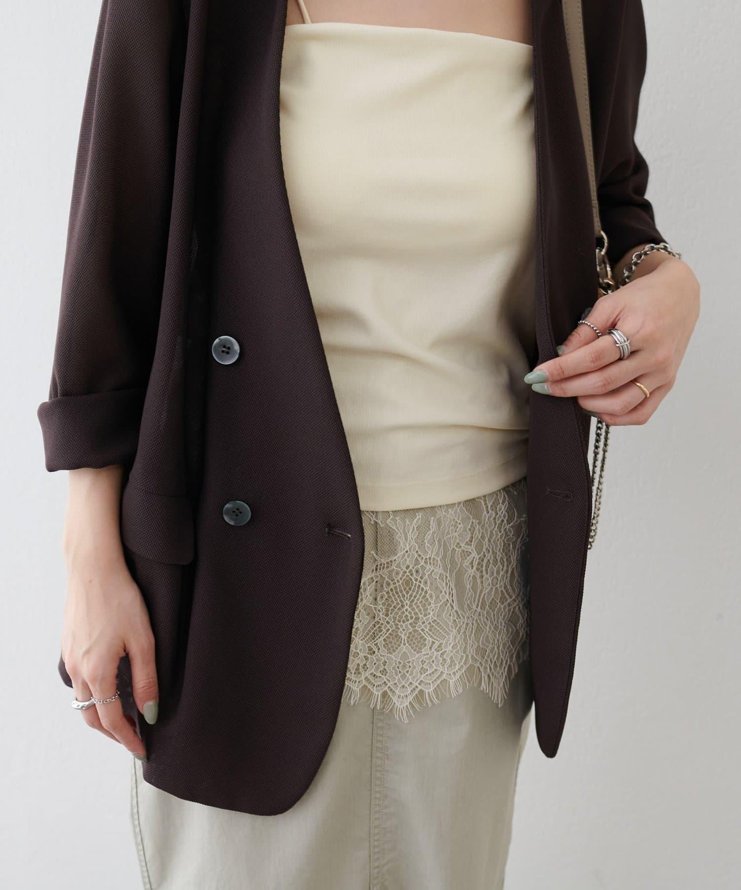 帶杯 蕾絲疊搭 吊帶背心