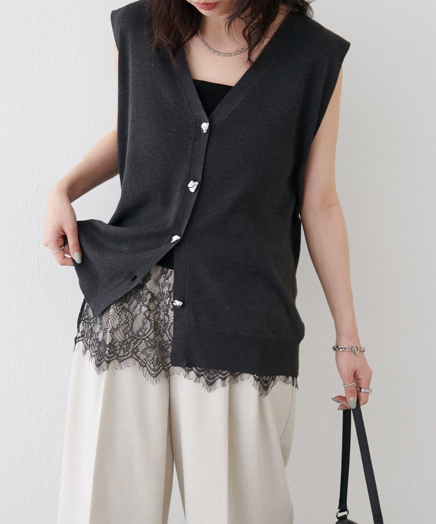 帶杯 蕾絲疊搭 吊帶背心