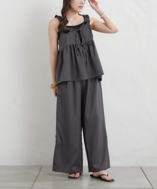 前蝴蝶結束胸兩件套裝