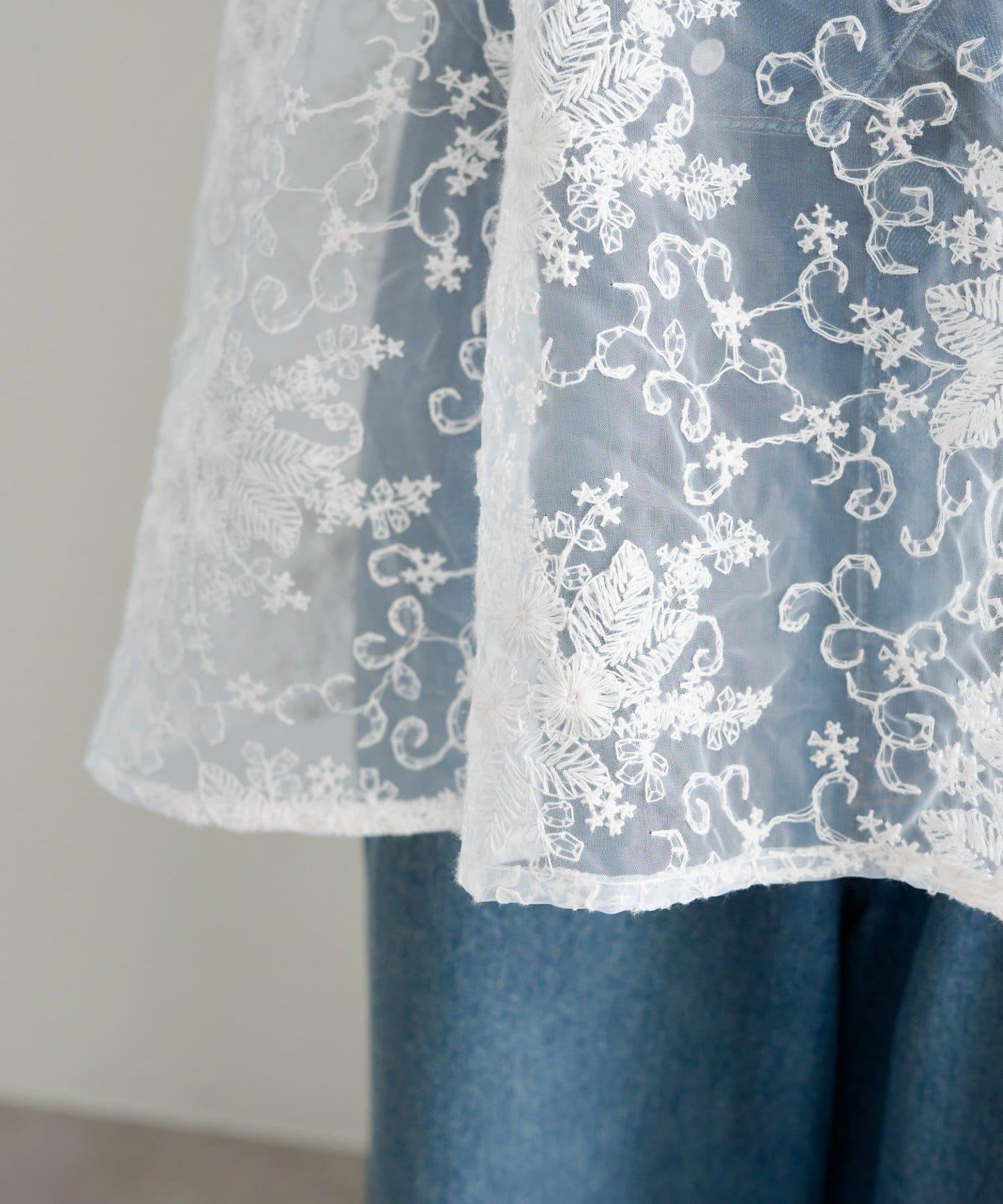 @____ri__125 精選 WHT 歐根紗花卉襯衫