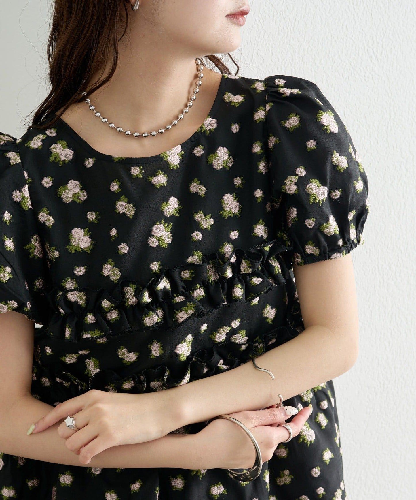 @____ri__125 精選 WHT 歐根紗花卉襯衫