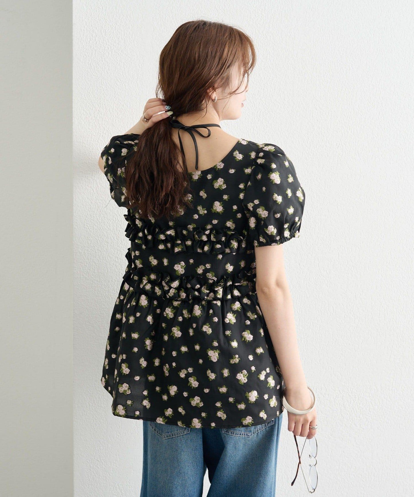 @____ri__125 精選 WHT 歐根紗花卉襯衫