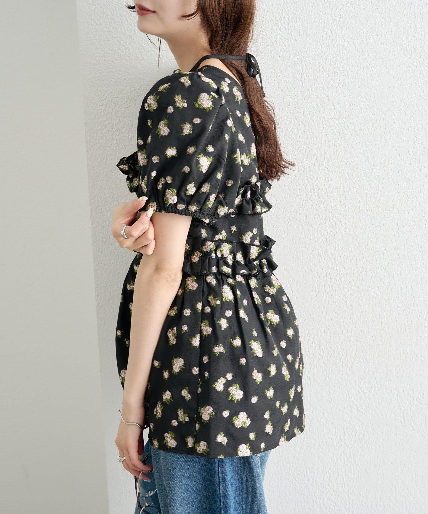 @____ri__125 精選 WHT 歐根紗花卉襯衫