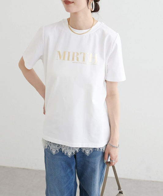 絲光logo圖案T恤