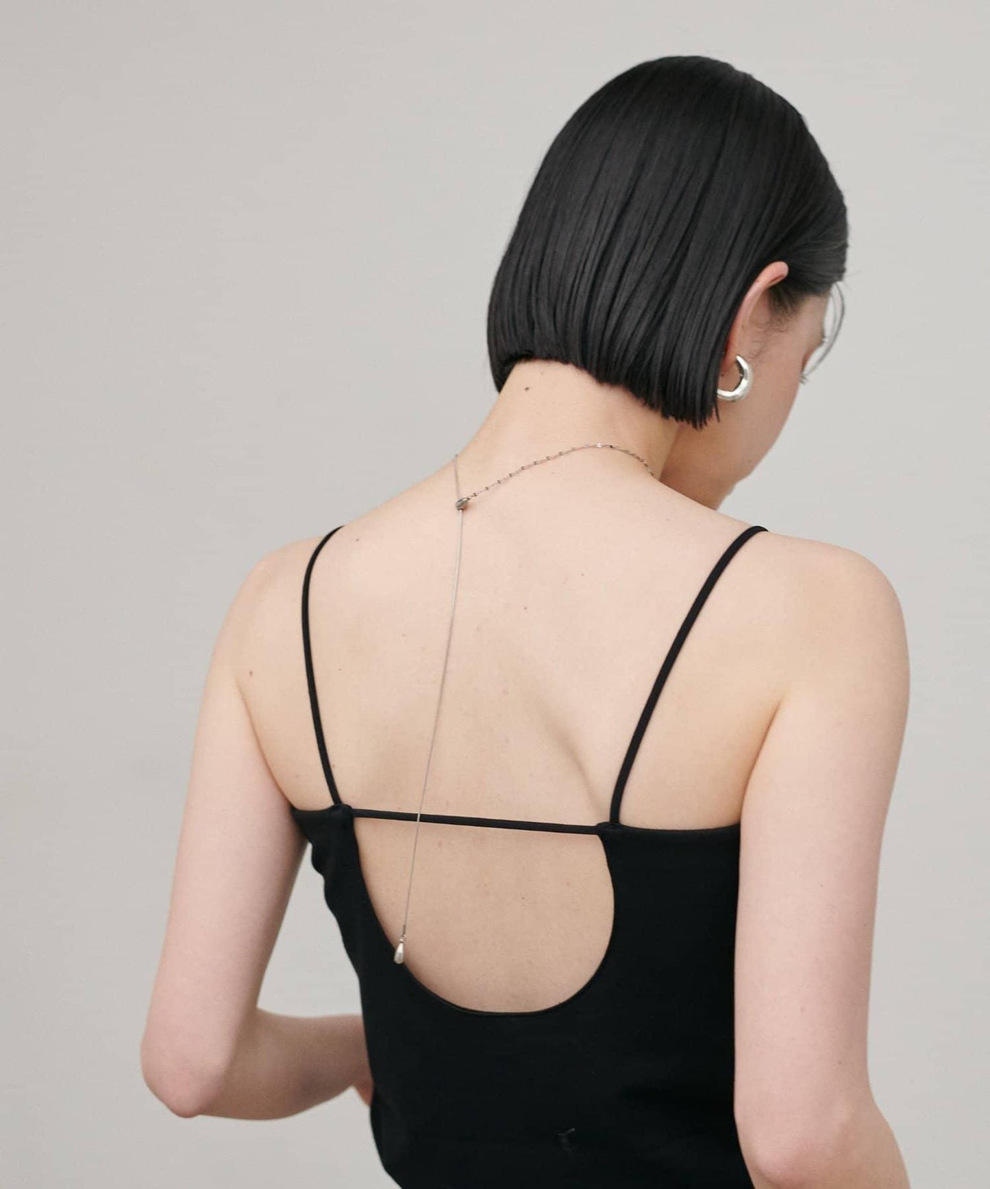 帶胸墊 後背開口 彈力Ponte面料 吊帶上衣