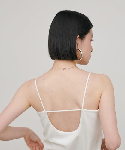 帶胸墊 後背開口 彈力Ponte面料 吊帶上衣