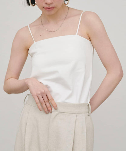 帶胸墊 後背開口 彈力Ponte面料 吊帶上衣
