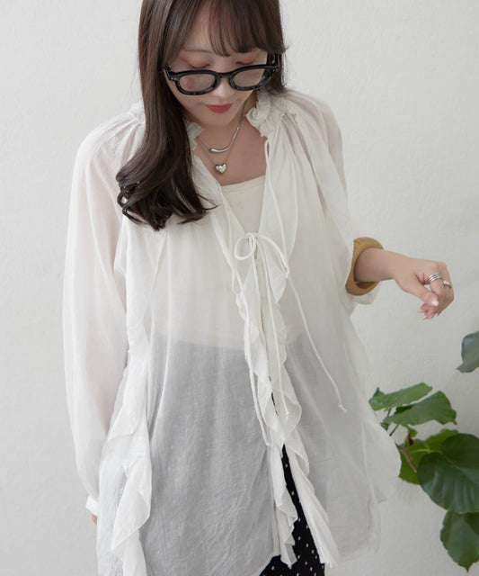 夏季舒適 荷葉邊設計 India series OTONA 襯衫