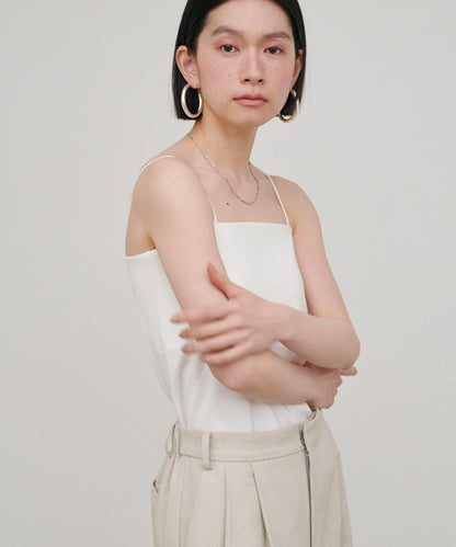 帶胸墊 後背開口 彈力Ponte面料 吊帶上衣