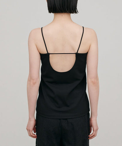 帶胸墊 後背開口 彈力Ponte面料 吊帶上衣