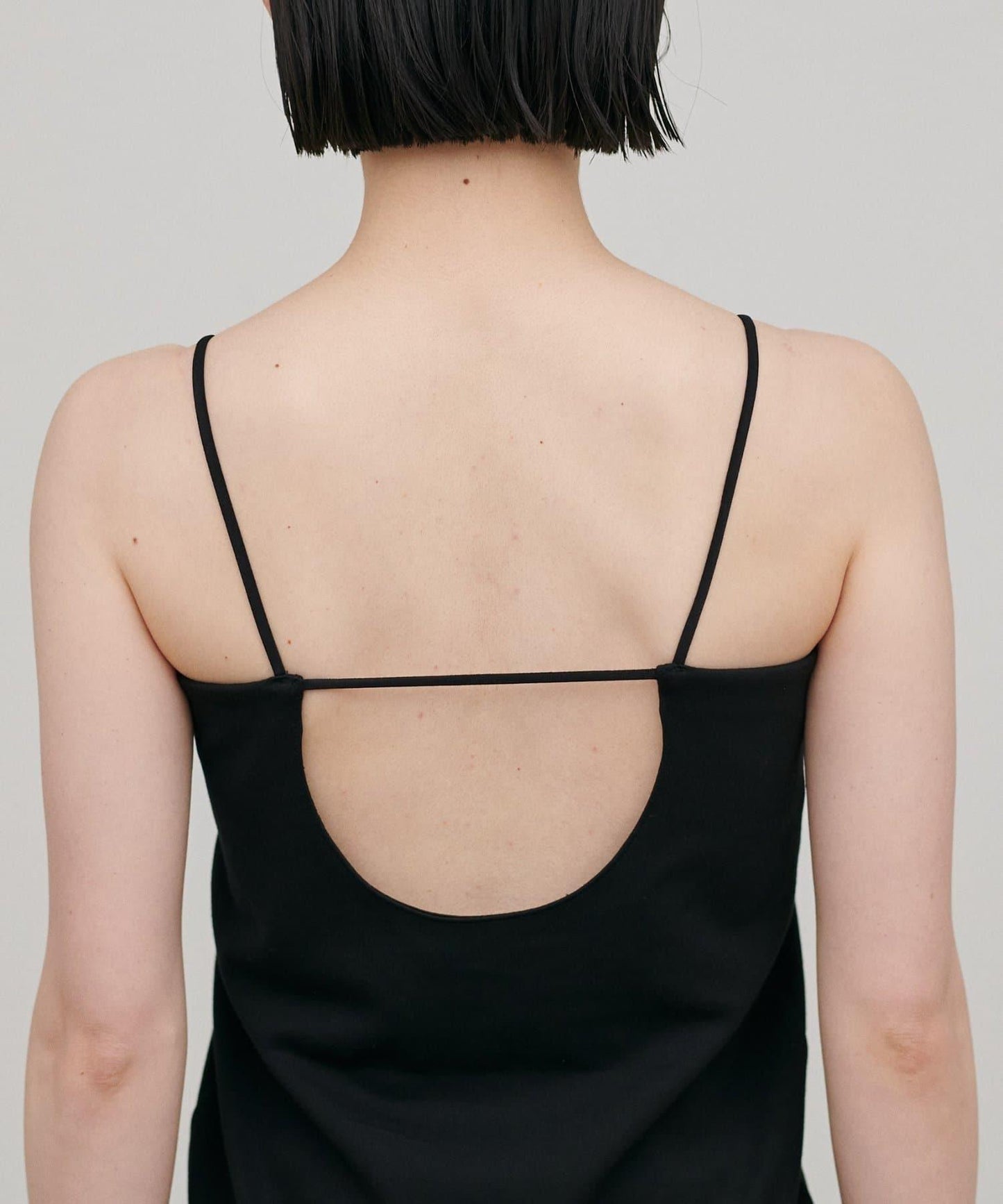 帶胸墊 後背開口 彈力Ponte面料 吊帶上衣