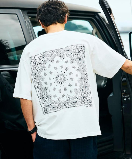 HAV-A-HANK×FREAK'S STORE ハバハンク 聯名 背部印花 頭巾設計 水洗做舊 圓領T恤