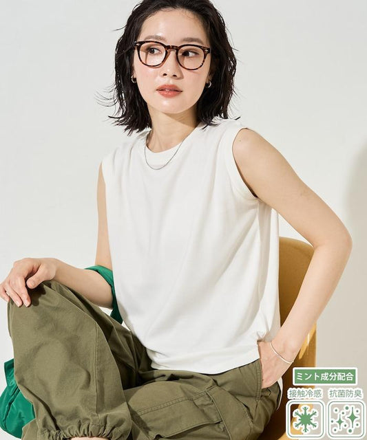 抗菌防臭 接觸冷感 MINT 圓領 無袖 T恤