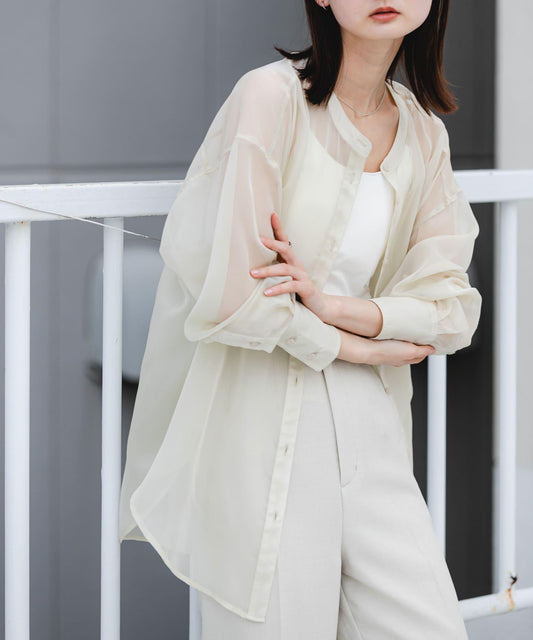 立領 香佈雷透感 襯衫