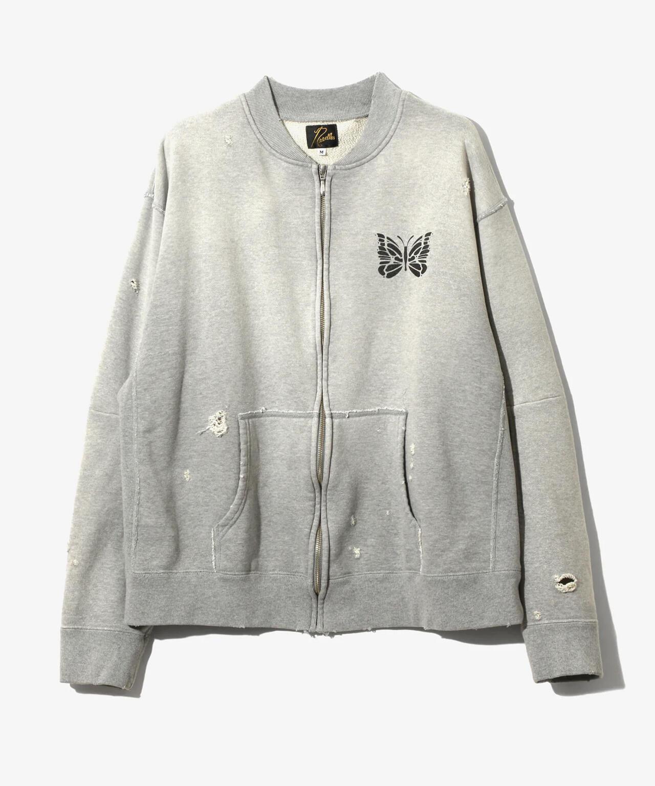 NEEDLES DECONSTRUCTED ZIPPED SWEAT 衛衣