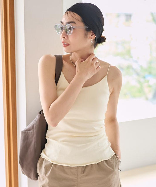 Beach & Festival V領 後背挖空 帶胸墊 吊帶背心