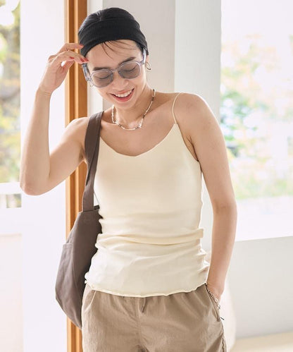 Beach & Festival V領 後背挖空 帶胸墊 吊帶背心