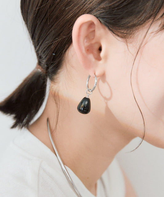 多場合適用 黑色耳環