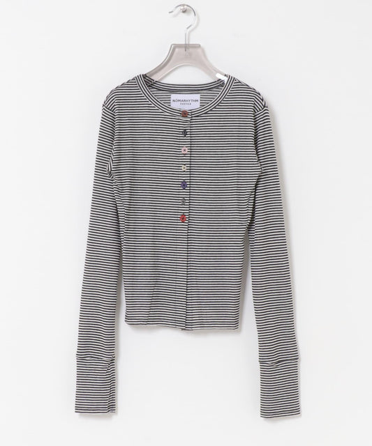 NOMARHYTHM TEXTILE 多扣羅紋針織開衫