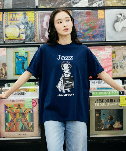 diskunion×FREAK'S STORE 聯名 寬鬆 斑點狗印花 圓領T恤