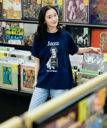 diskunion×FREAK'S STORE 聯名 寬鬆 斑點狗印花 圓領T恤
