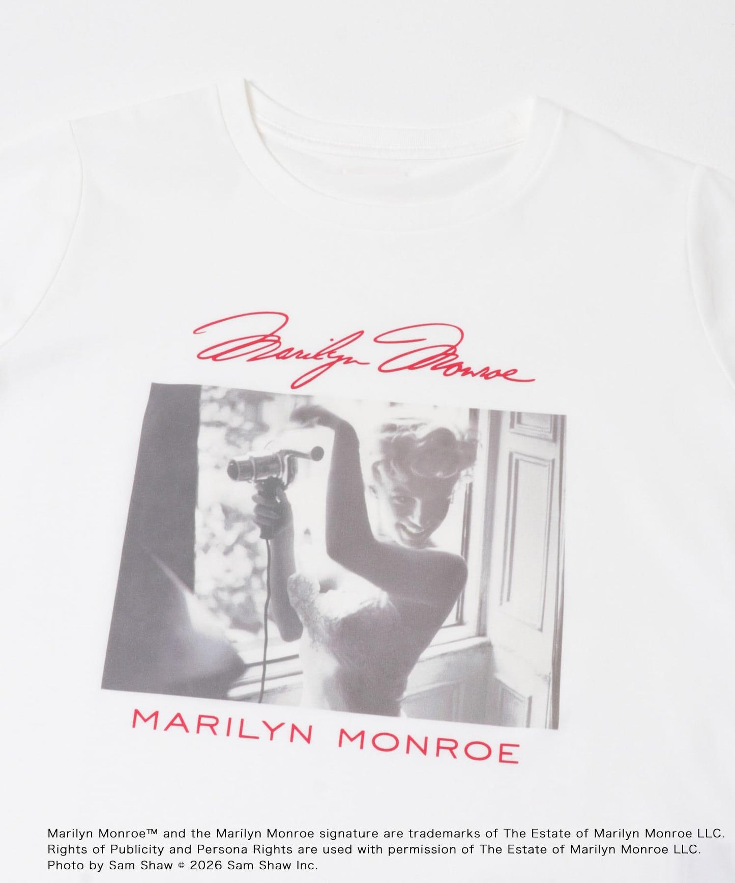 聯名 MARILYNMONROE×SENSE OF PLACE 圖案印花短袖T恤
