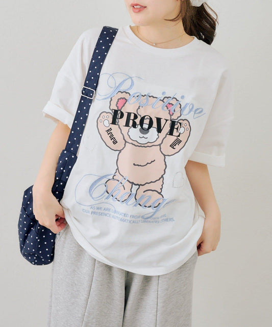 熊圖案 寬鬆版 BIG T恤