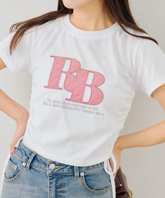 多款徽標抽繩短款T恤