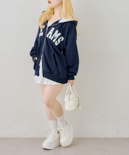 ANOTHER BRANCH 配色大Logo拉鍊連帽衛衣