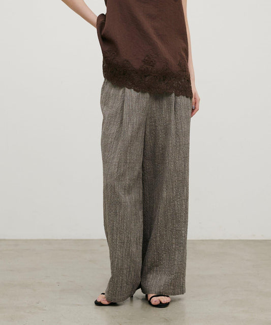 寬鬆竹節紋休閒褲