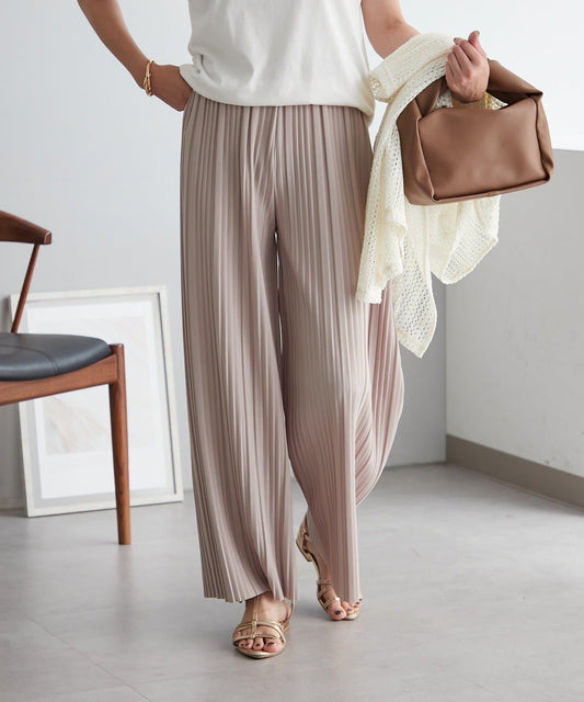 NAO 顯瘦箱褶設計褲子