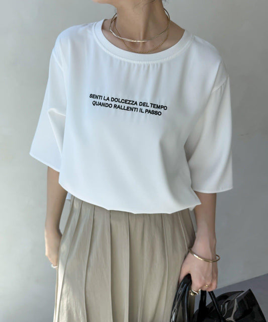 刺繡Logo喬其紗T恤