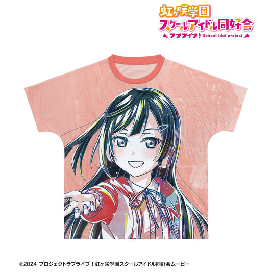 ラブライブ！虹ヶ咲學園スクールアイドル同好會（LoveLive! 虹咲學園學園偶像同好會） Ani-Art系列 新繪製 奇蹟 STAY TUNE！ 優木せつ菜 全幅印花T恤 S碼