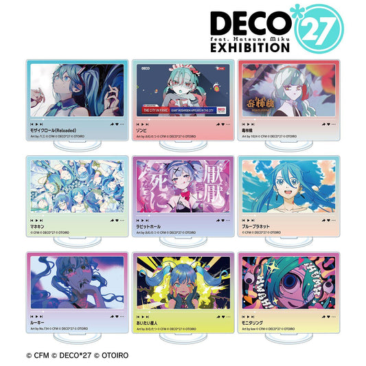 DECO*27 feat.《初音未來》 EXHIBITION Produced by DECO*27 / OTOIRO（初音未來展） 盲盒縮略亞克力立牌 ver.C 整盒（9包入）