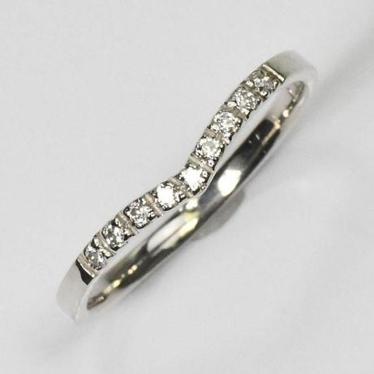 プラチナ ダイヤモンド0.1ct（H&C・鑑別書カード付） V字エタニティリング (SFB-ZR-0017-PT)