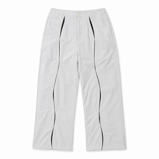 VISION STREET WEAR 尼龍波浪拼接褲 白色 (CB4559WH)