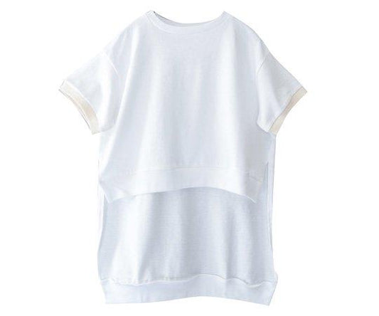 LAST ONE【70%off】michirico (ミチリコ)／Back long pullover - ホワイト (MR23SS-11-wh)