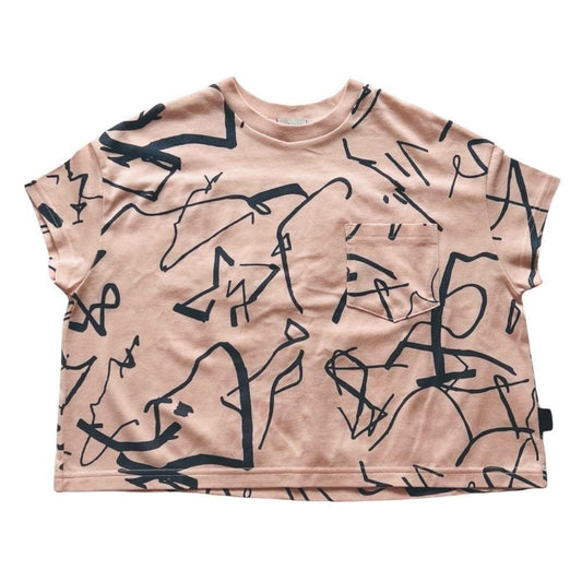 LAST ONE【50%off】frankygrow(フランキーグロウ)／ORG.PT POCKET TEE - PINK-BLACK (FG-25SCS-496-PINK-BLK)