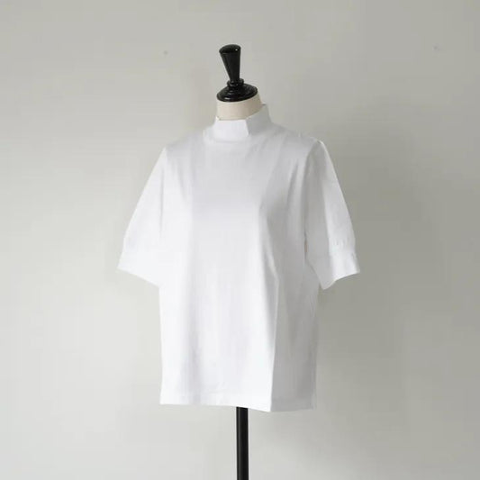 euphoric' (ユーフォリック) | Mock neck Tops (white/sumikuro/dark navy) | トップス シンプル  お灑落 (eu-ct5111)