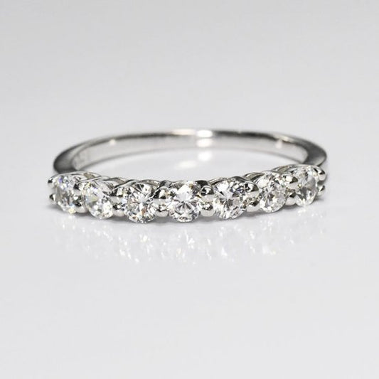 侍ダイヤモンド 天然ダイヤモンド 一文字リング 「7ストーン」 0.5ct H&C G～Iカラー VS～SIクラス (SD-R-0059)
