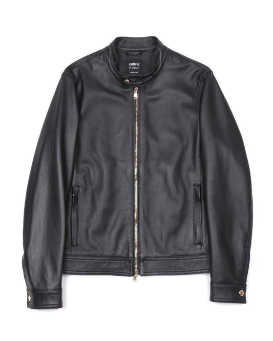 【EMMETI】<br>レザーシングルライダースジャケット JURI GOLD (EM-JURI GOLD NAPPA CERATA)